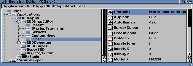 Registry Editor Window