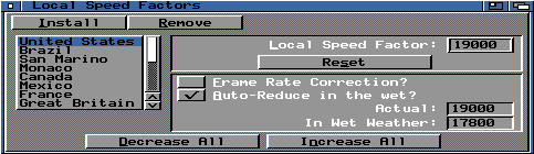 Local Speed Factors