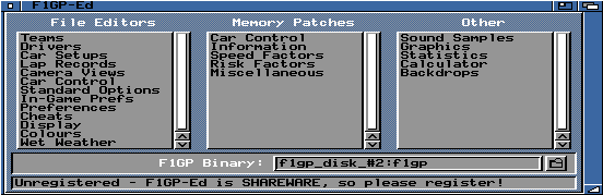 F1GP-Ed Main Window